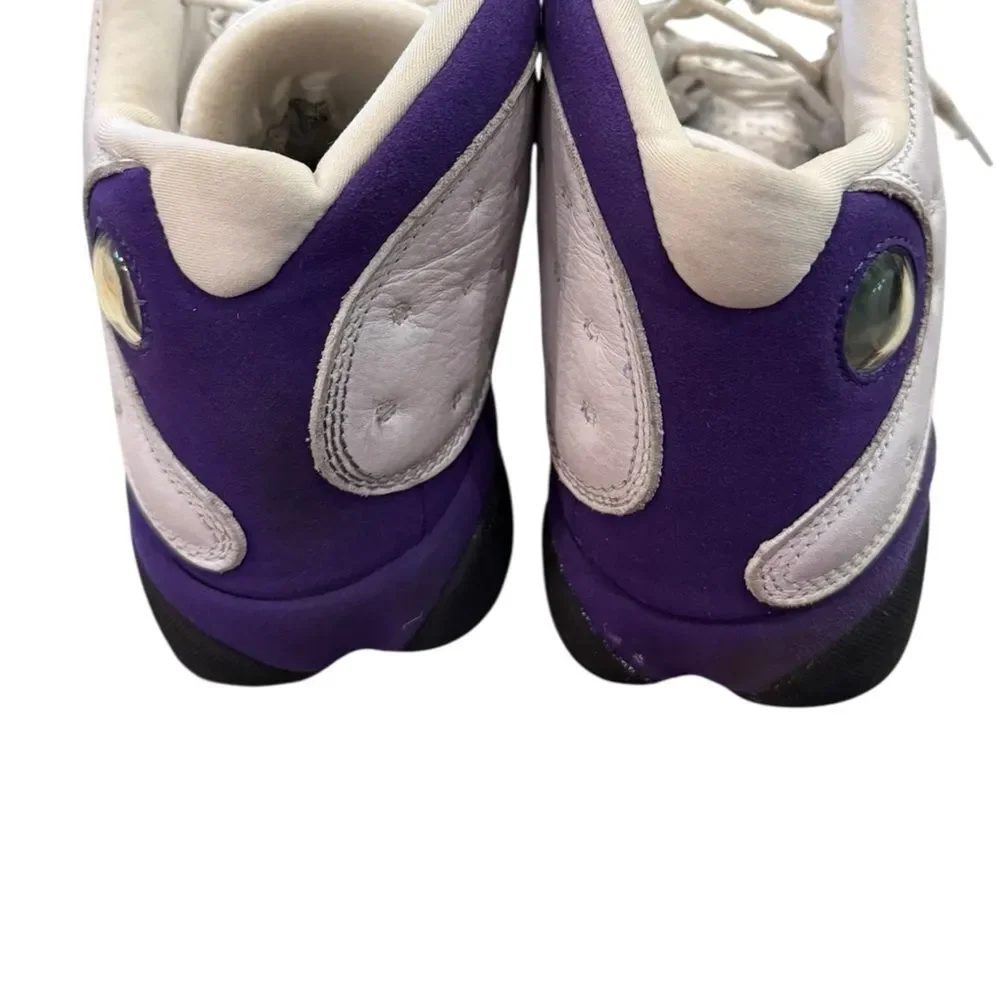 Air Jordan 13 Retro White Purple Basketball Shoes Sneakers 9.5